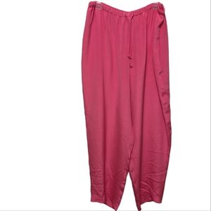 Josephine Chaus Women's Pink 100% Silk Pull On Pants Size 22